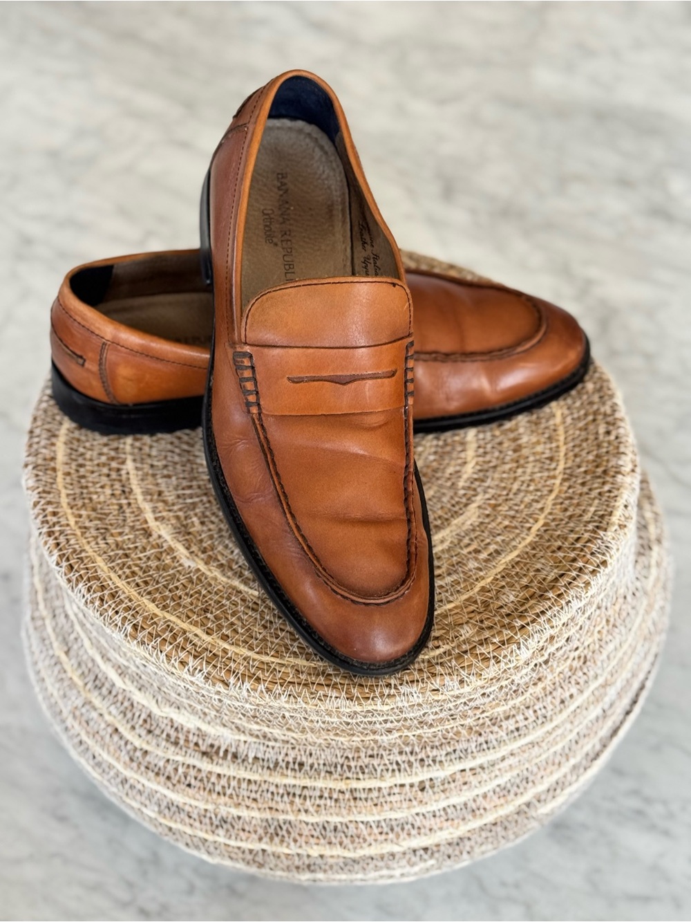 Banana Republic Italian Leather Penny Loafers – Men’s Size 8.5